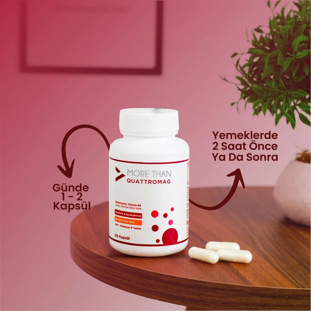  Quattromag (magnezyum Klorür, Bisglisinat, Malat, Sitrat)