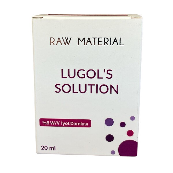RAW MATERİAL Lugol's Solution iyot 5'lik Damla 20 ml