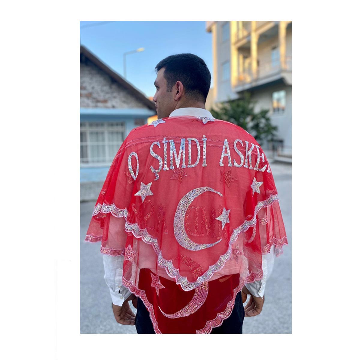 Asker Şalı – O Şimdi Asker Yazılı Şal