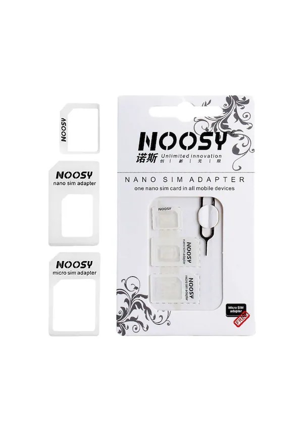 Noosy Micro, Nano, Normal Sim Kart Dönüştürücü Adaptör + İğne