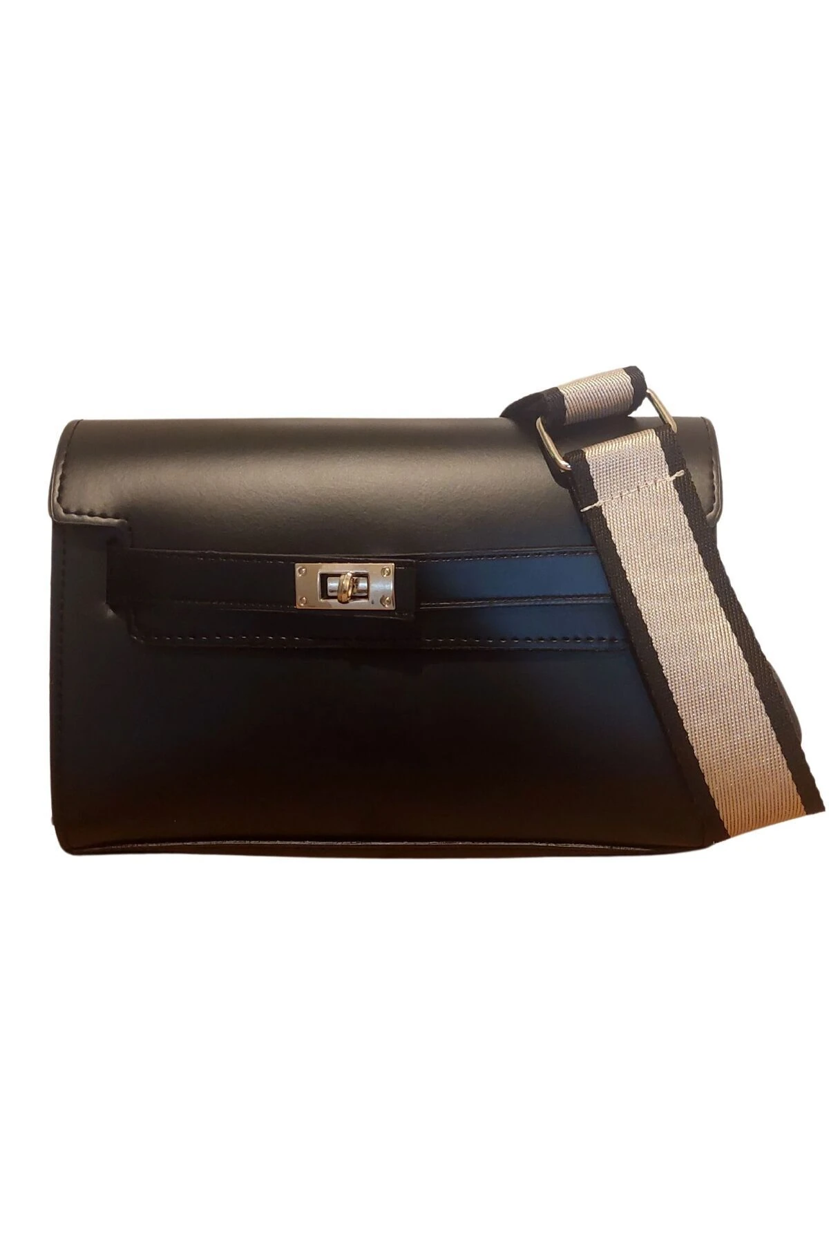 Kilit Detaylı Kelly Çanta