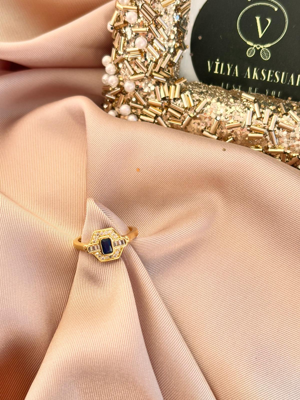 Mavi Taşlı Yüzük