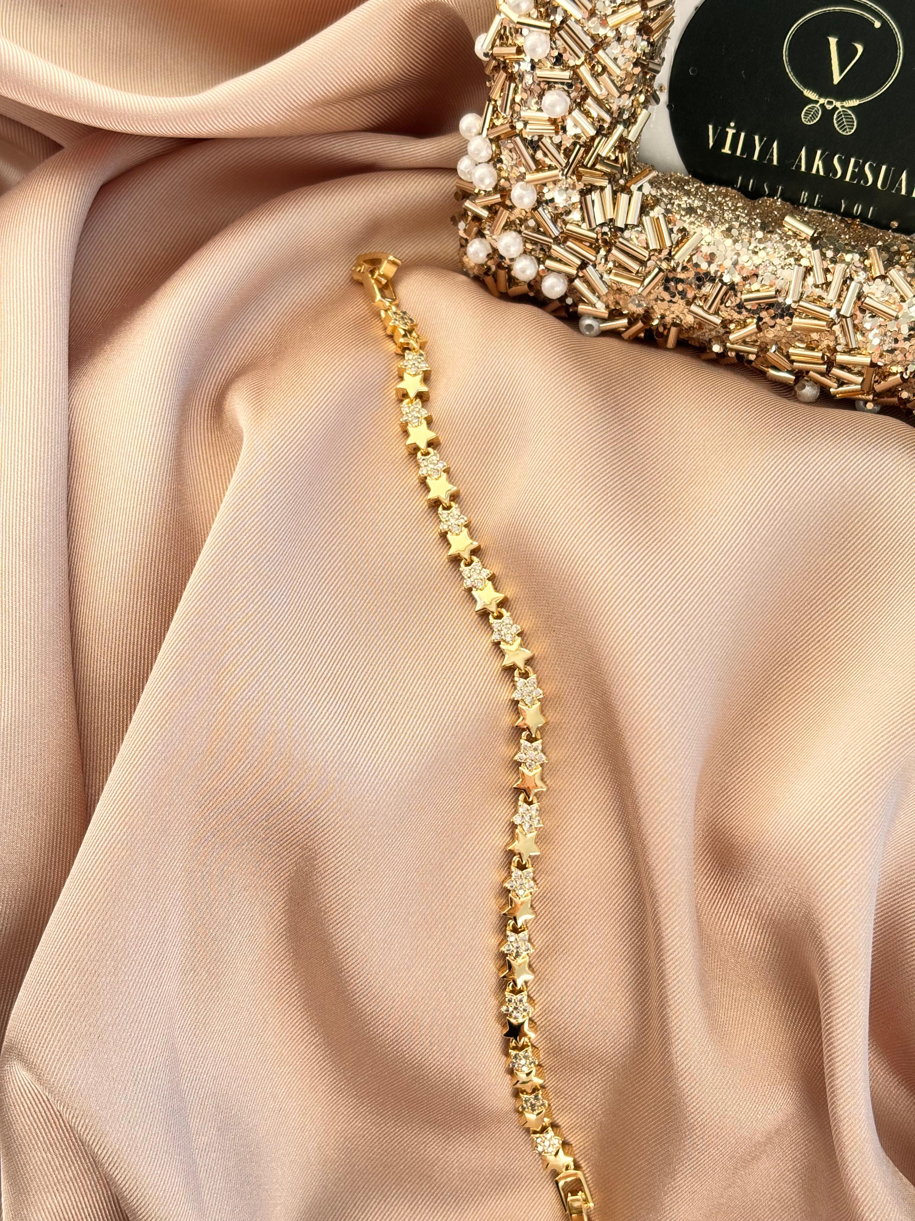 Küçük Yıldız Altın Sarısı Bileklik