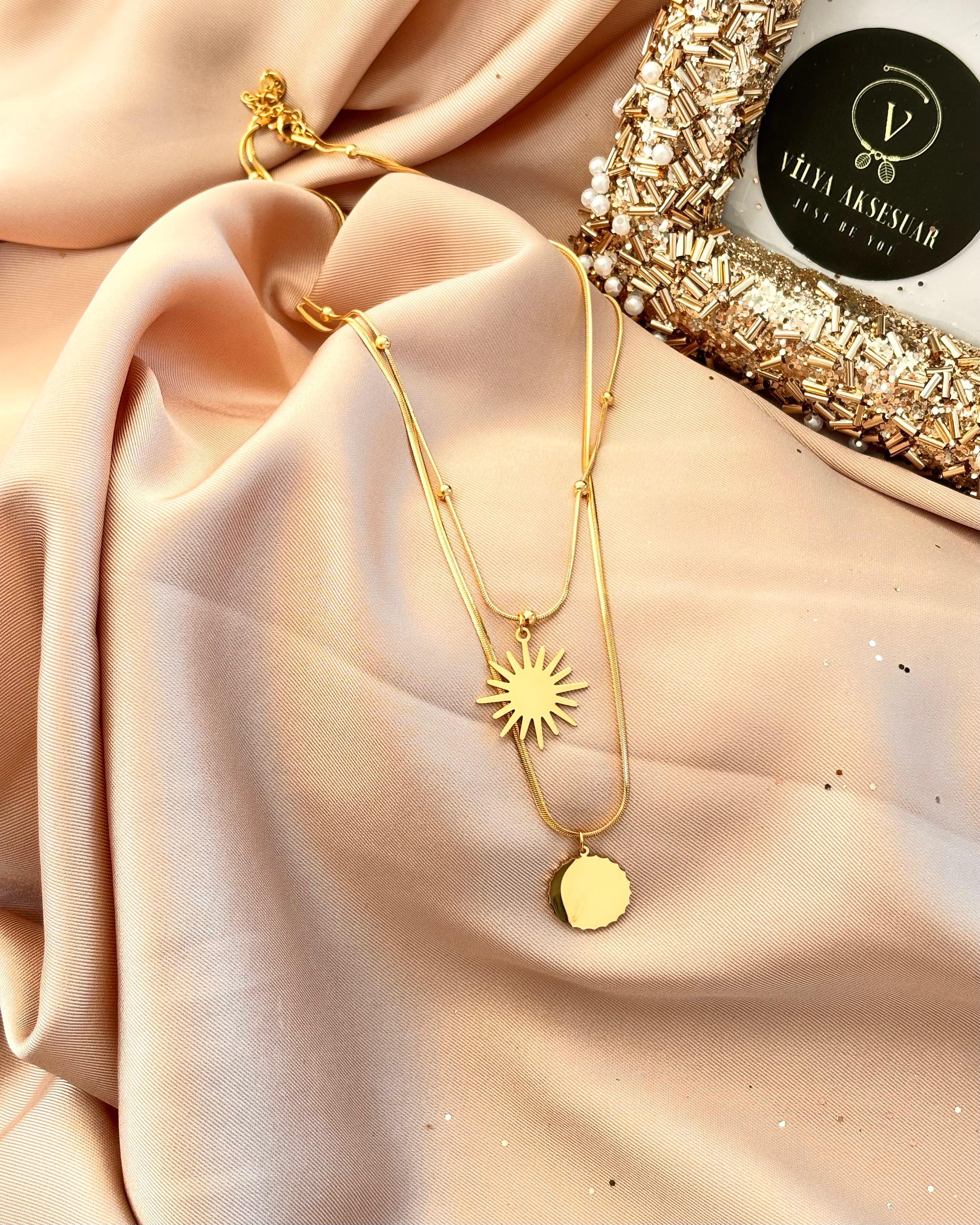 İkili Güneş Kolye