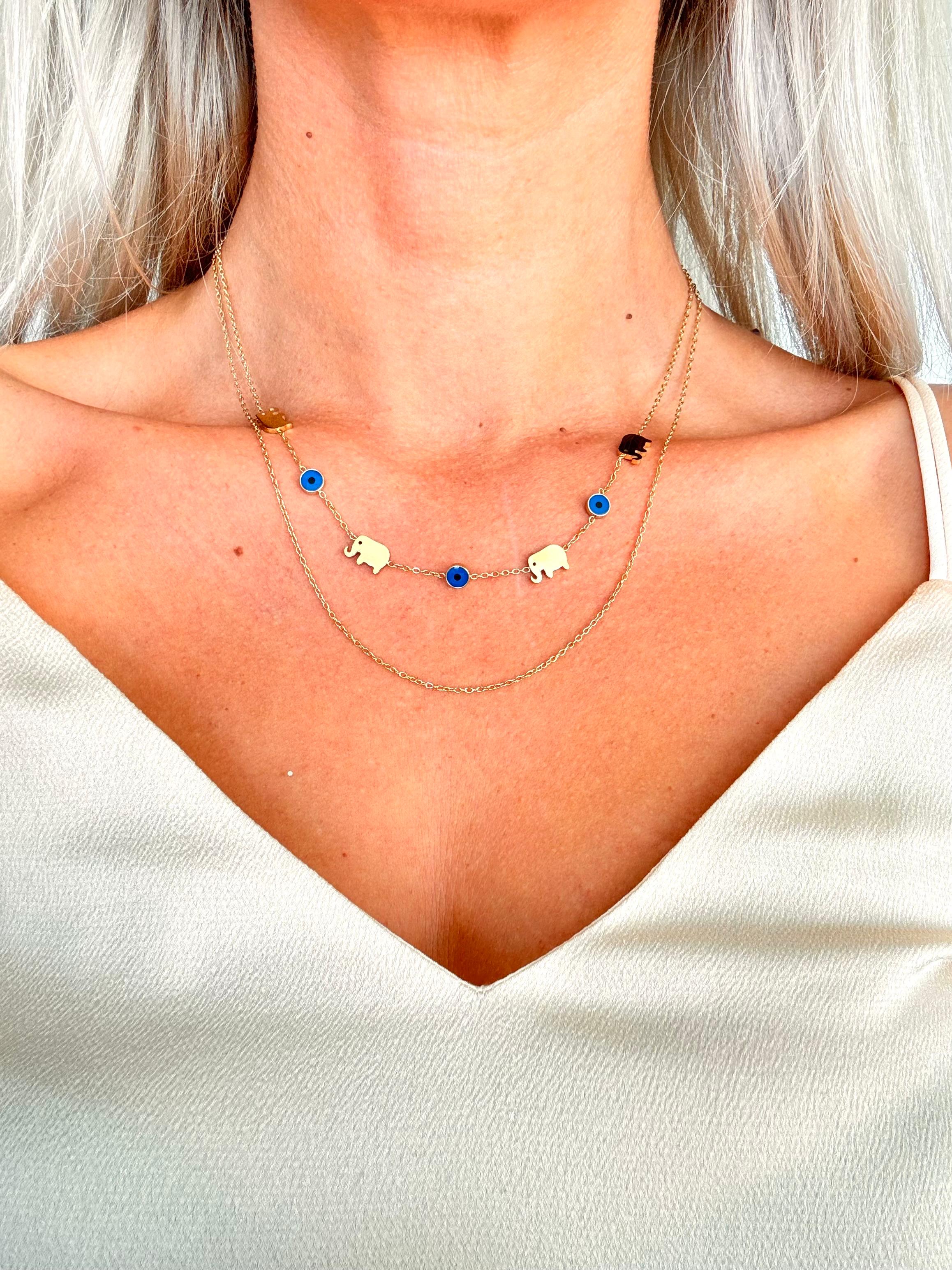 Nazar Boncuk Fil Kolye