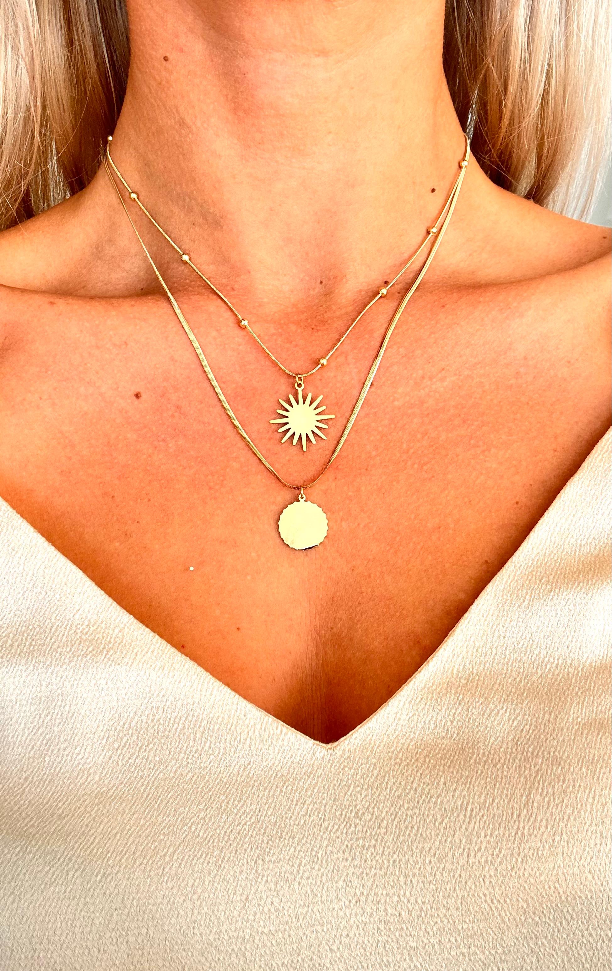 İkili Güneş Kolye