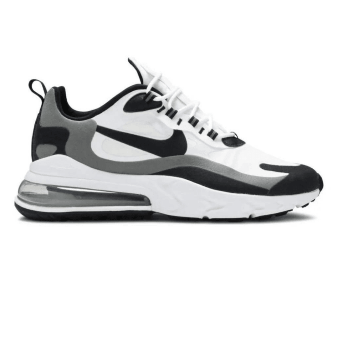 Air Max 270 React White Black Metallic Pewter