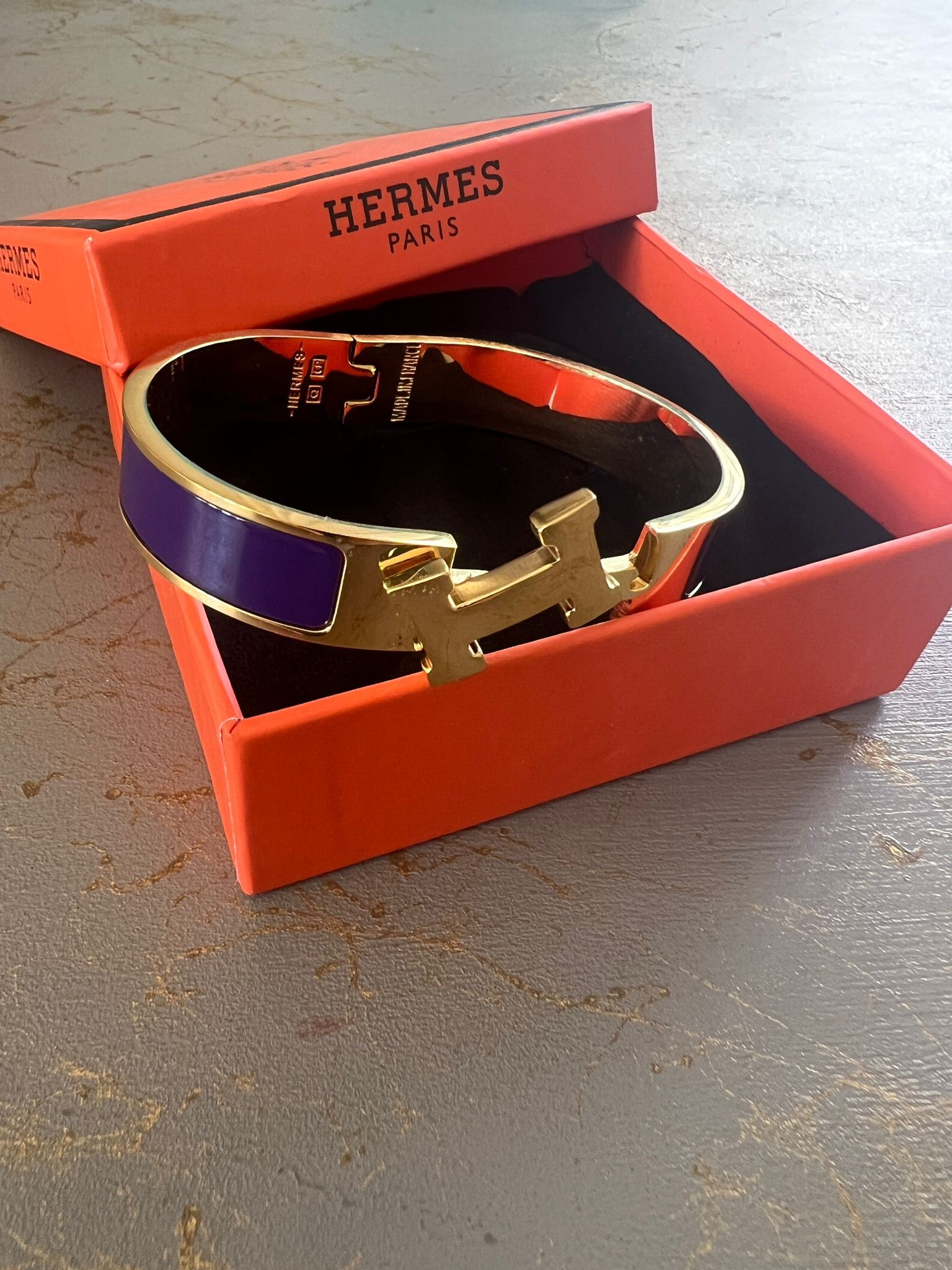 Hermes Kelepçe Bileklik (17cm) 