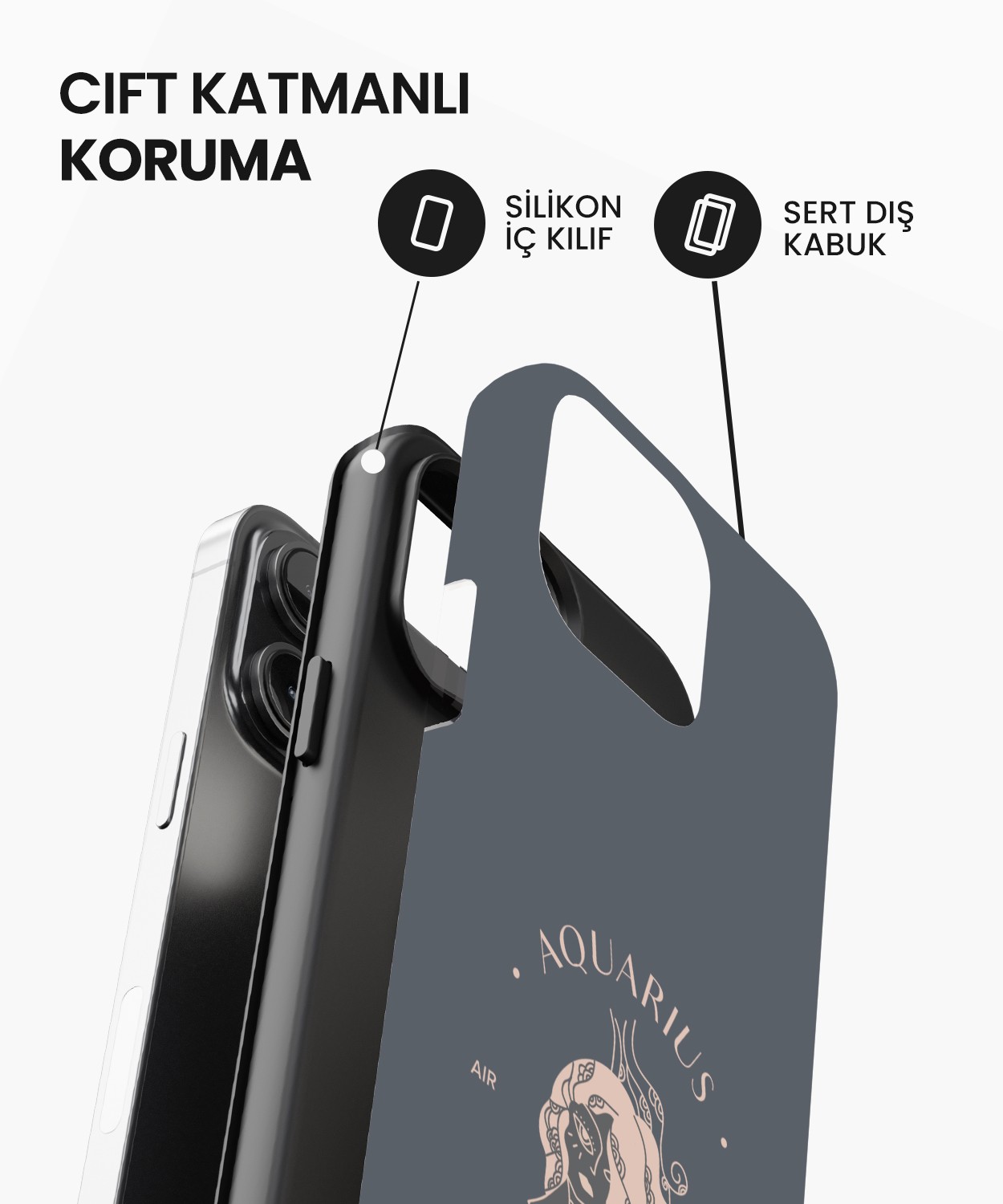 Aquarius Tres iPhone Telefon Kılıfı
