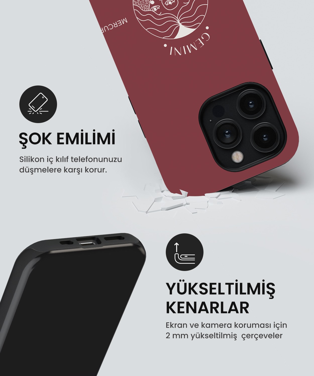 Gemini Tres iPhone Telefon Kılıfı