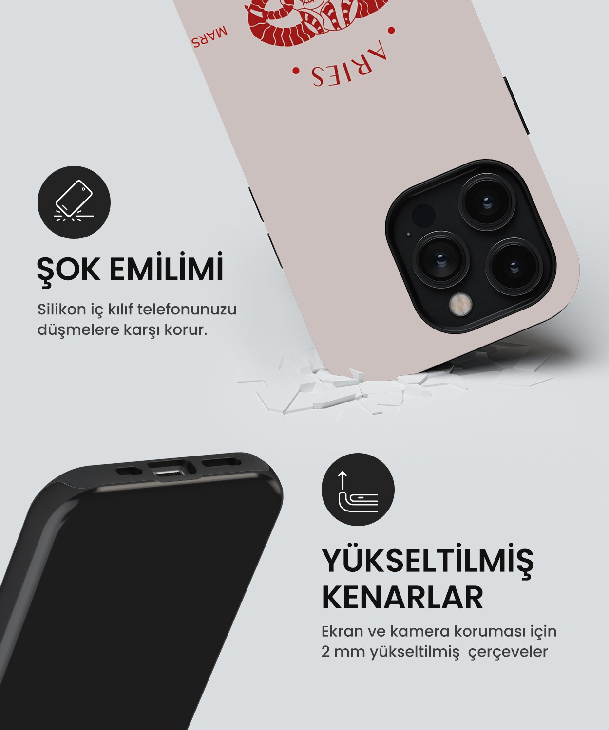 Aries Tres iPhone Telefon Kılıfı