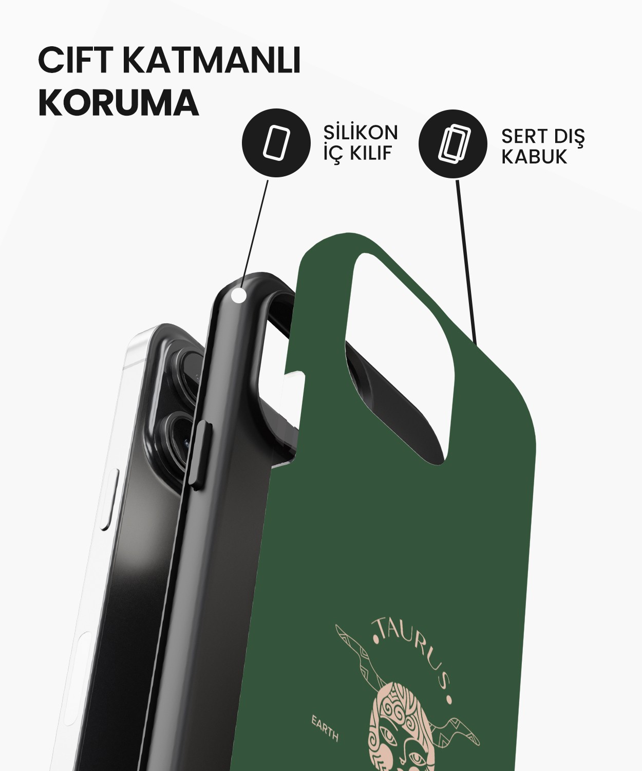 Taurus Tres iPhone Telefon Kılıfı