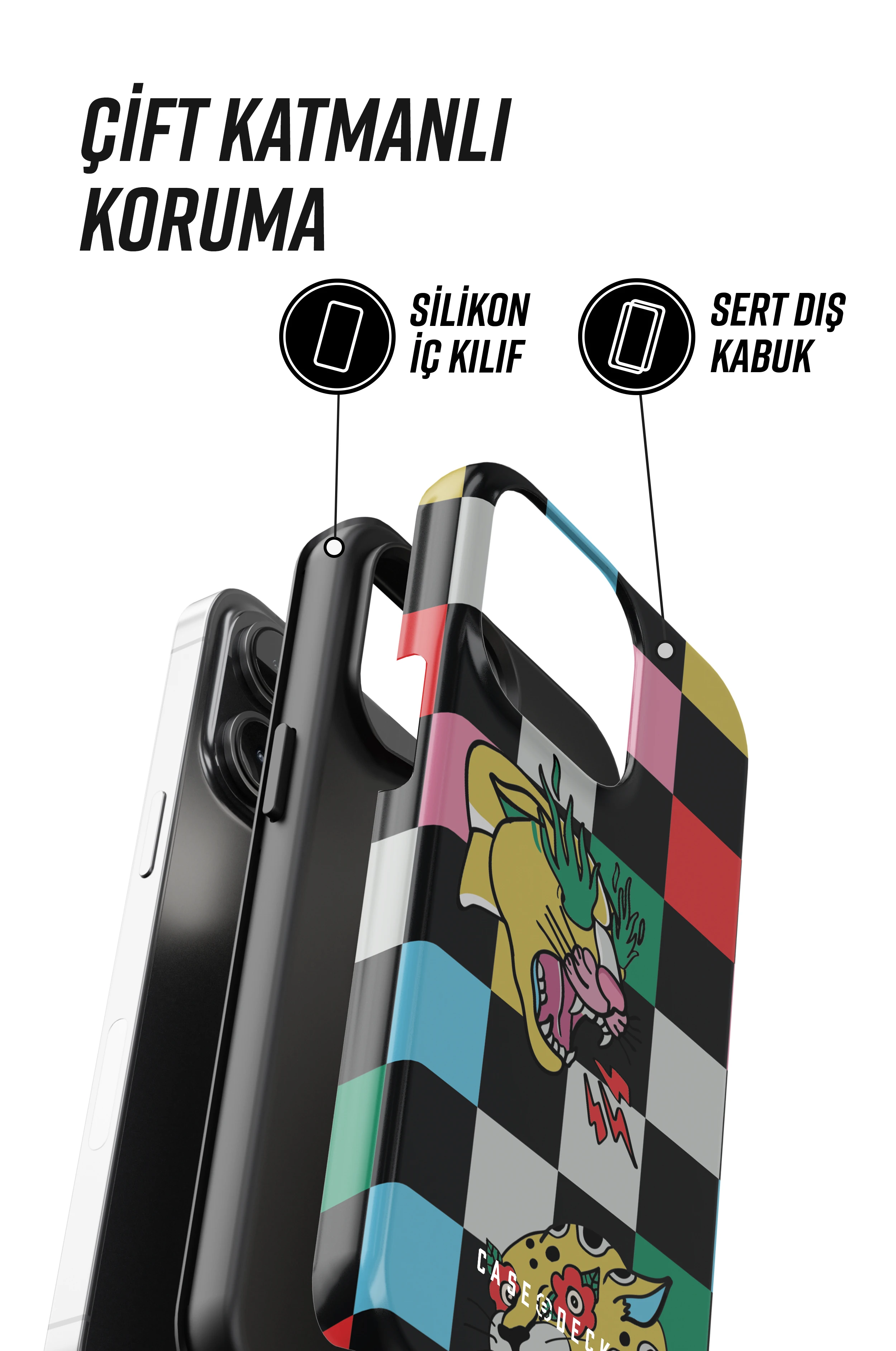 Tigos Tres iPhone Telefon Kılıfı