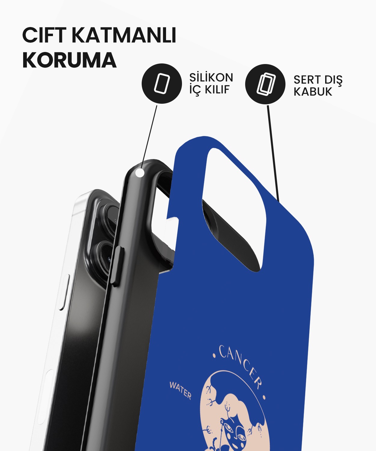 Cancer Tres iPhone Telefon Kılıfı