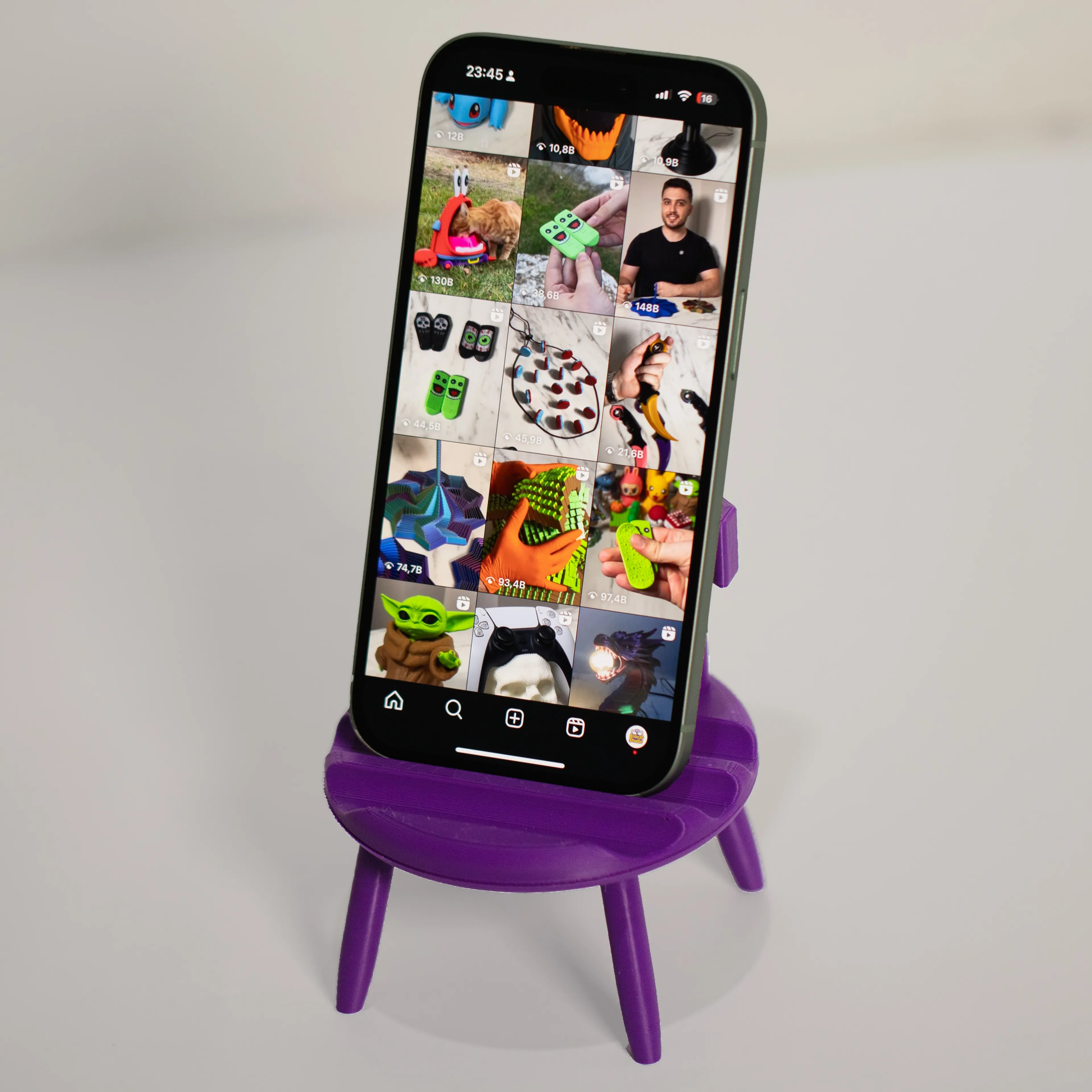 Sandalye Telefon Standı