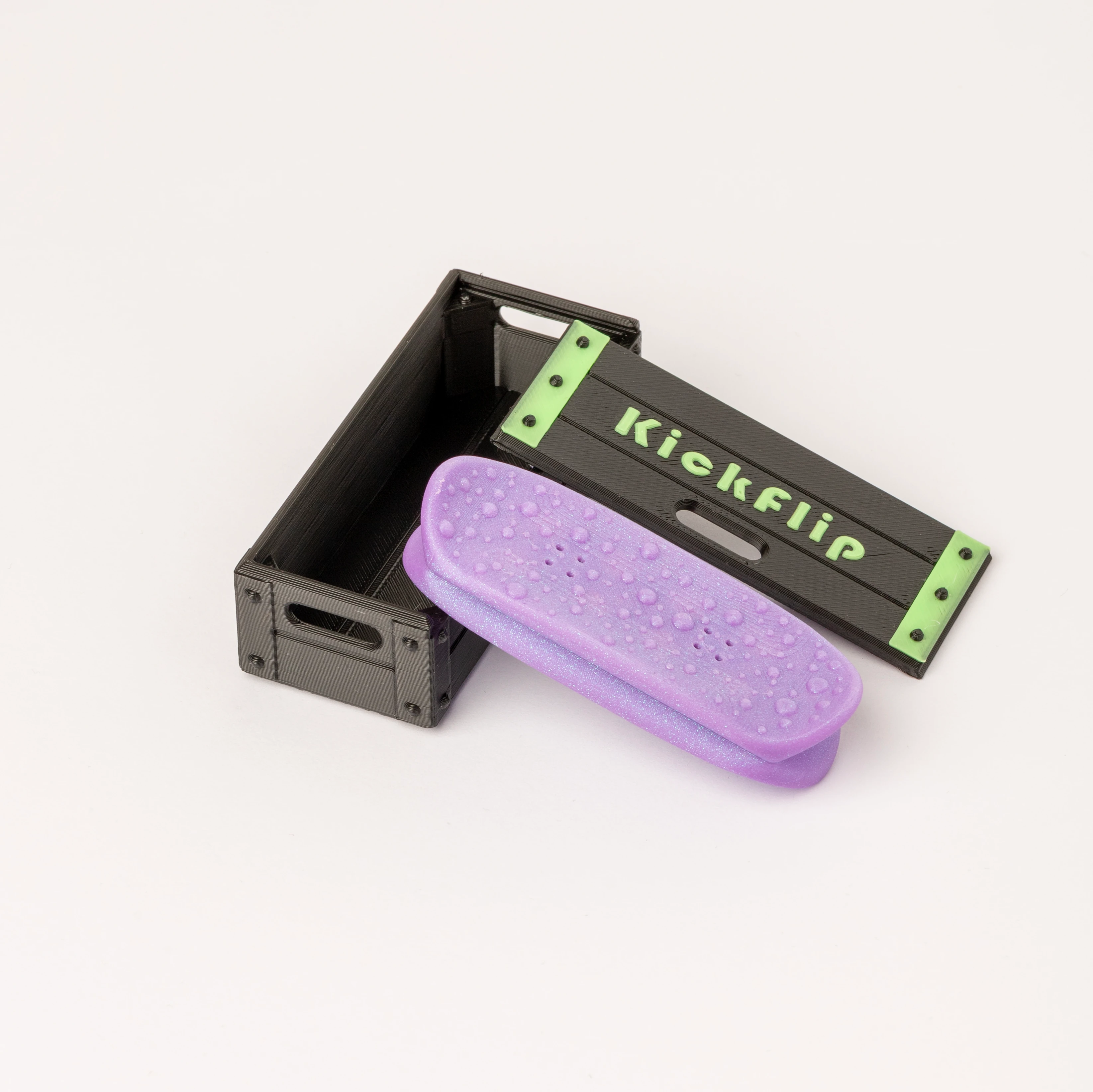 Mıknatıslı Kaykay Flipper – Shiny Purple Edition (Kutulu)