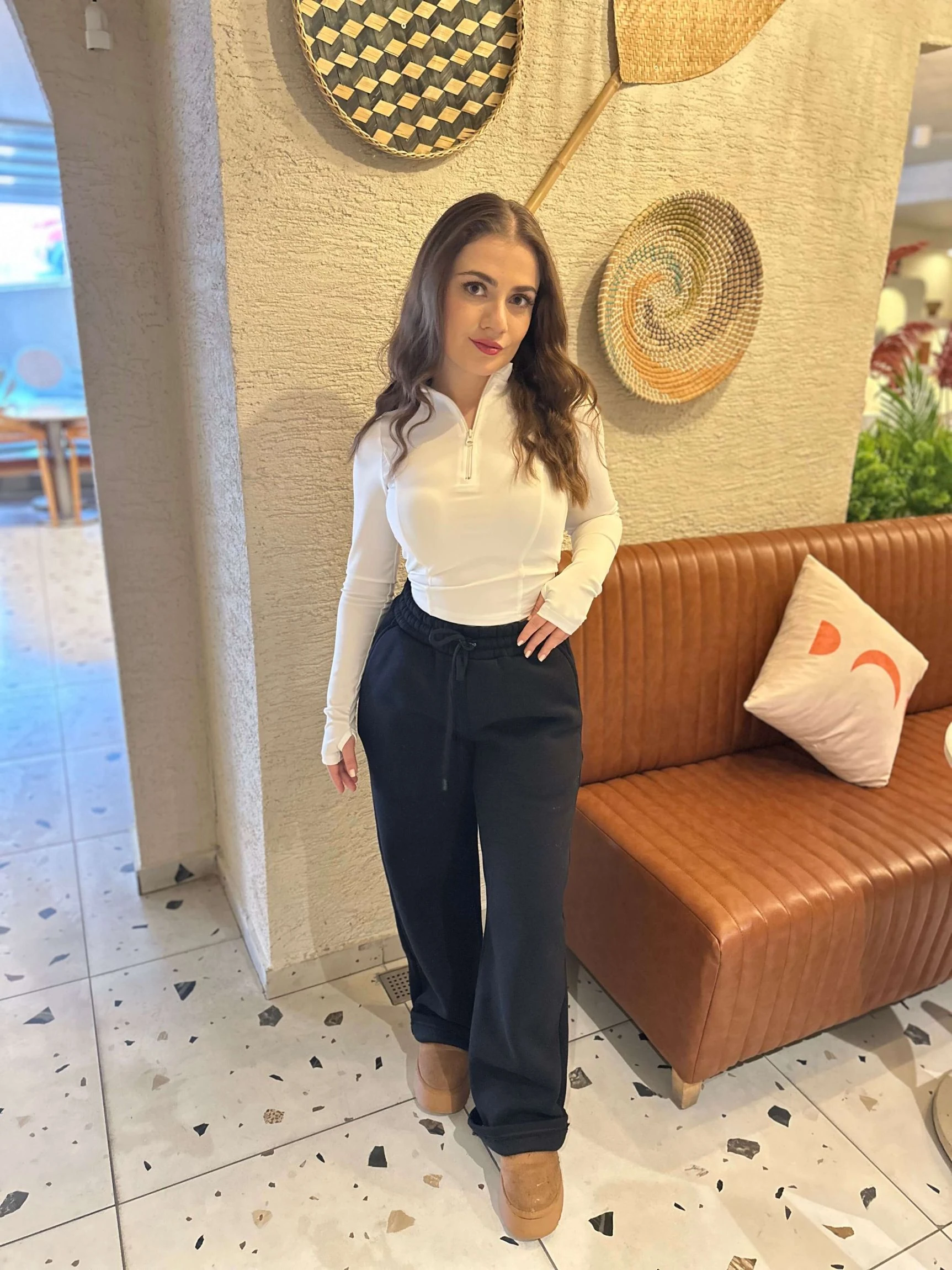 Üç İplik Alt Eşofman  - Siyah