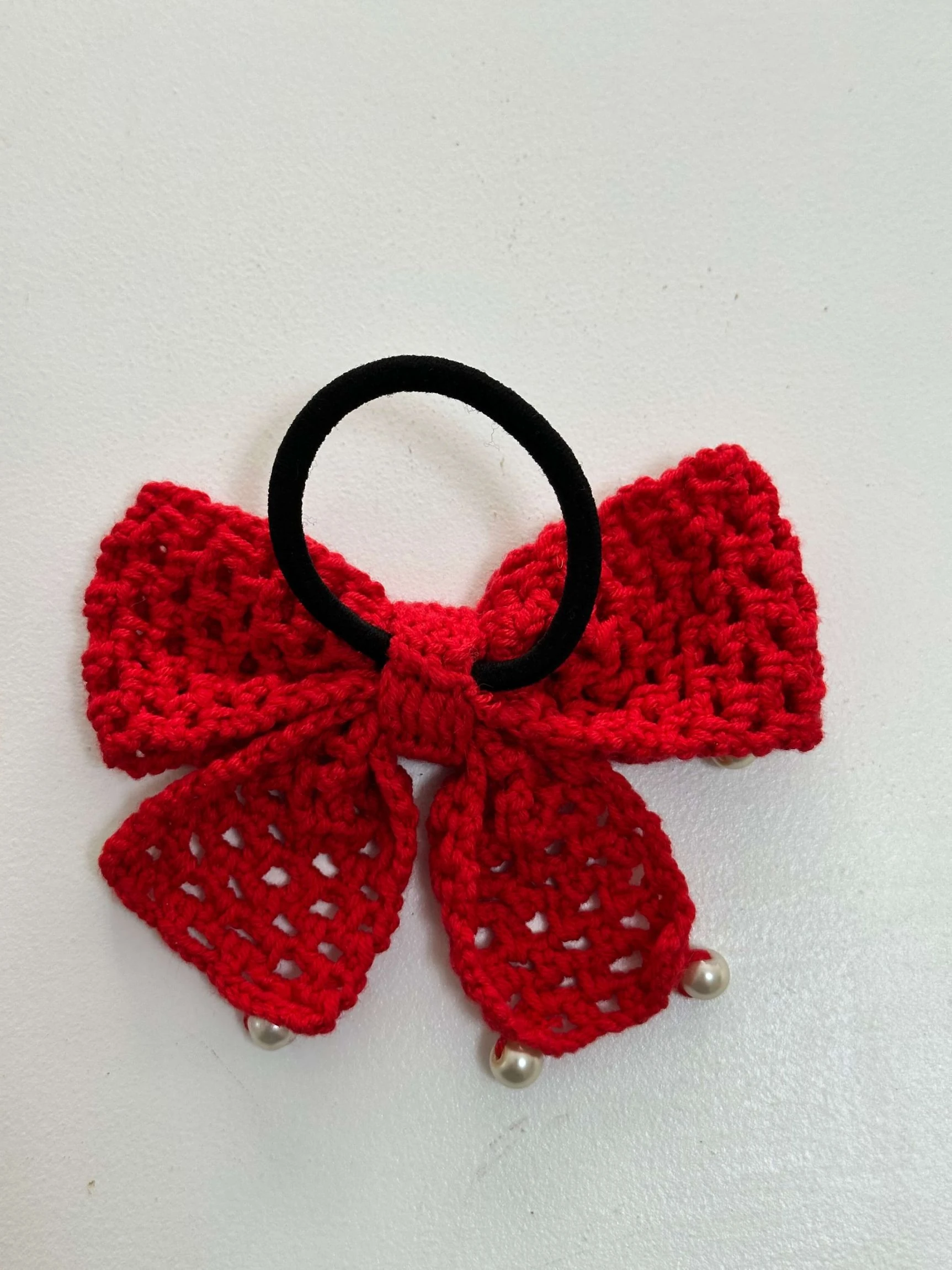 El Örmesi İnci Detaylı Örgü Fiyonk Toka