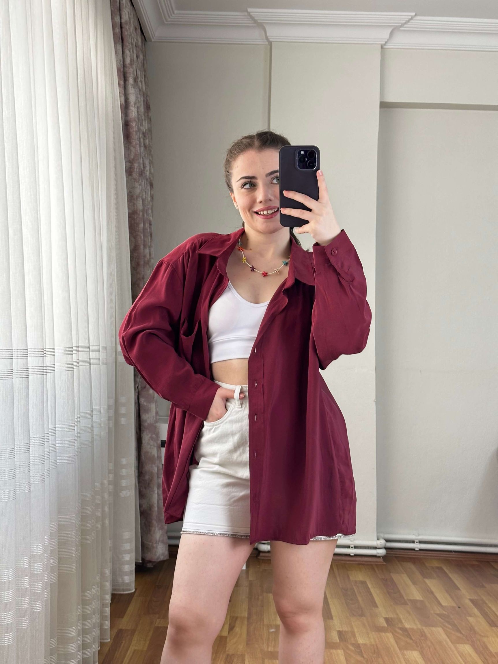 Modal Kumaş Standart Beden Gömlek