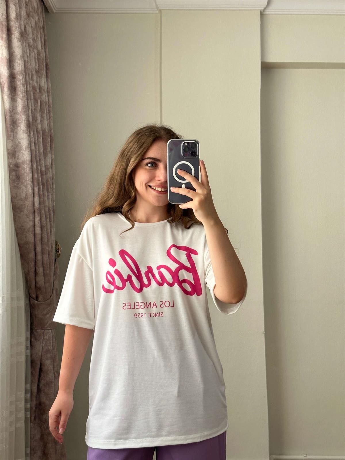 Kaesta Pembe Yazılı T-shirt