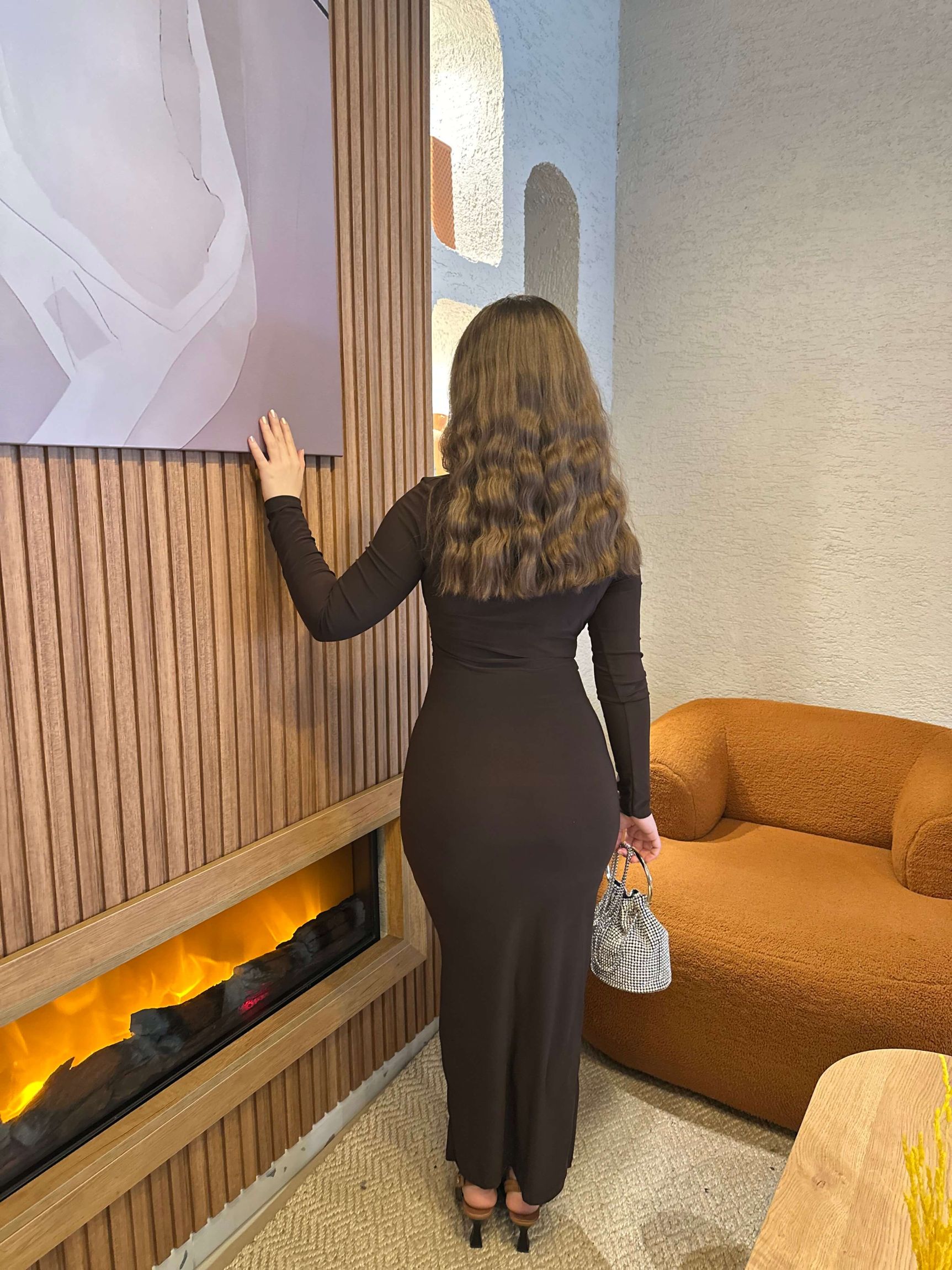 Sandy Drapeli Elbise