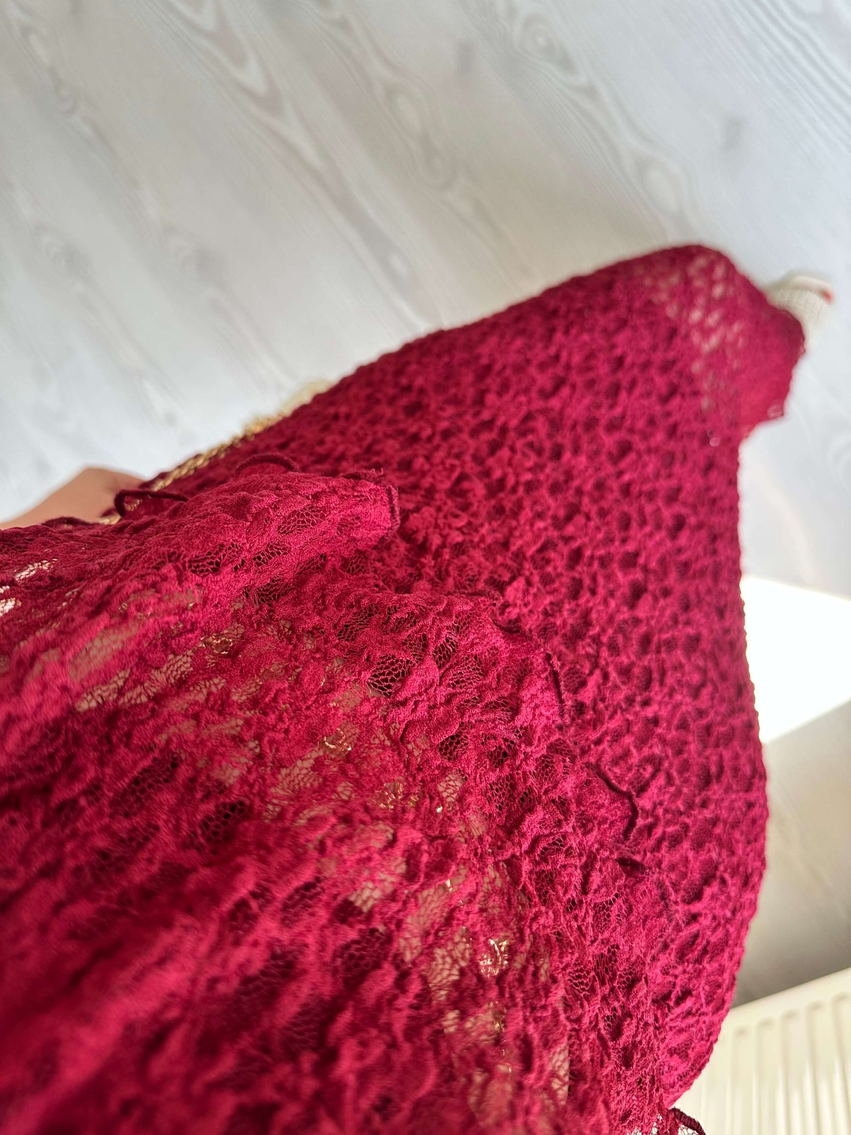 Dantelli Astarlı Crop Etek Takım