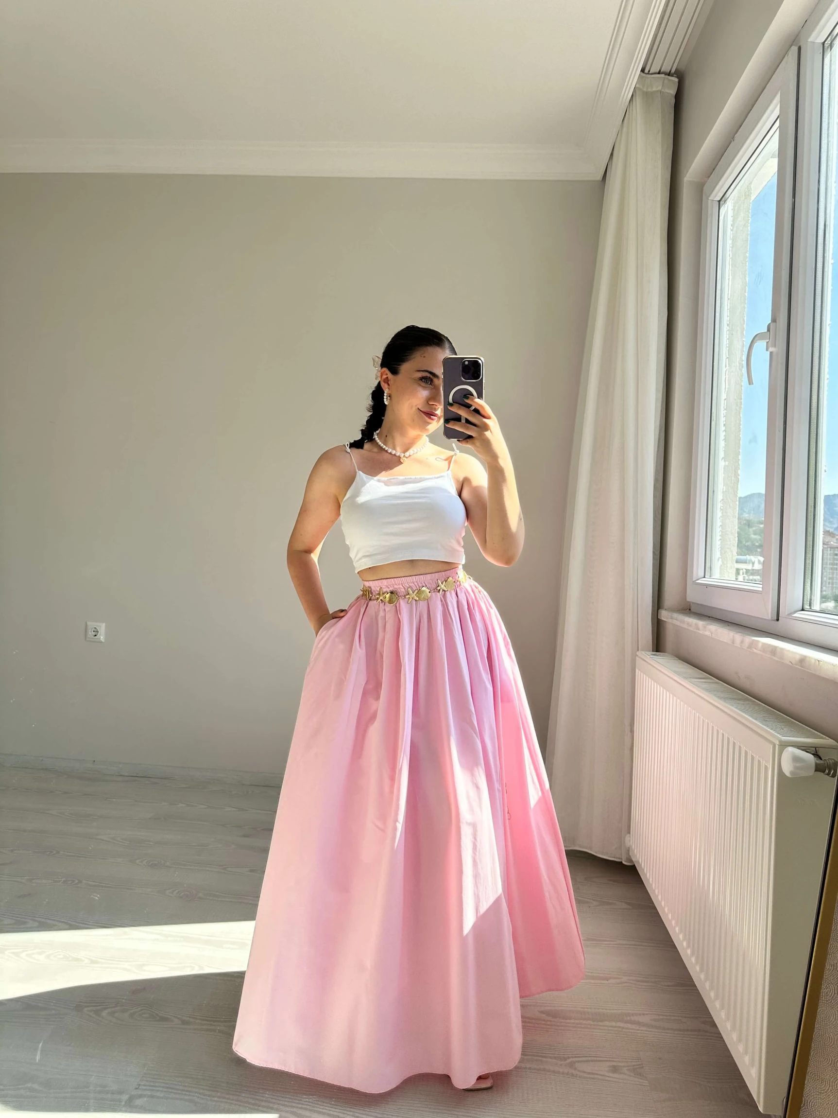 Poplin Kumaş Kabarık Etek