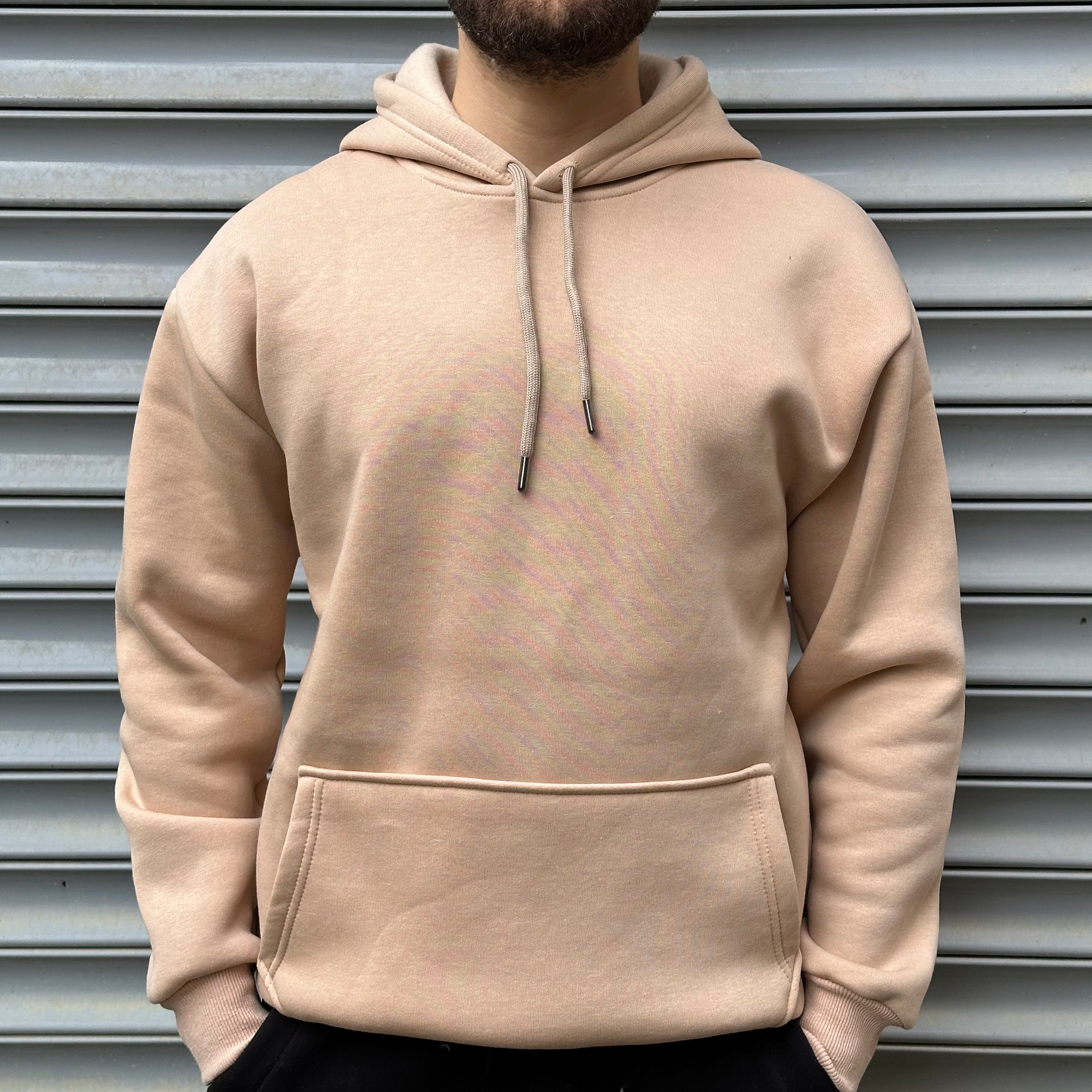 Kehribar Kapüşonlu Oversize Sweatshirt