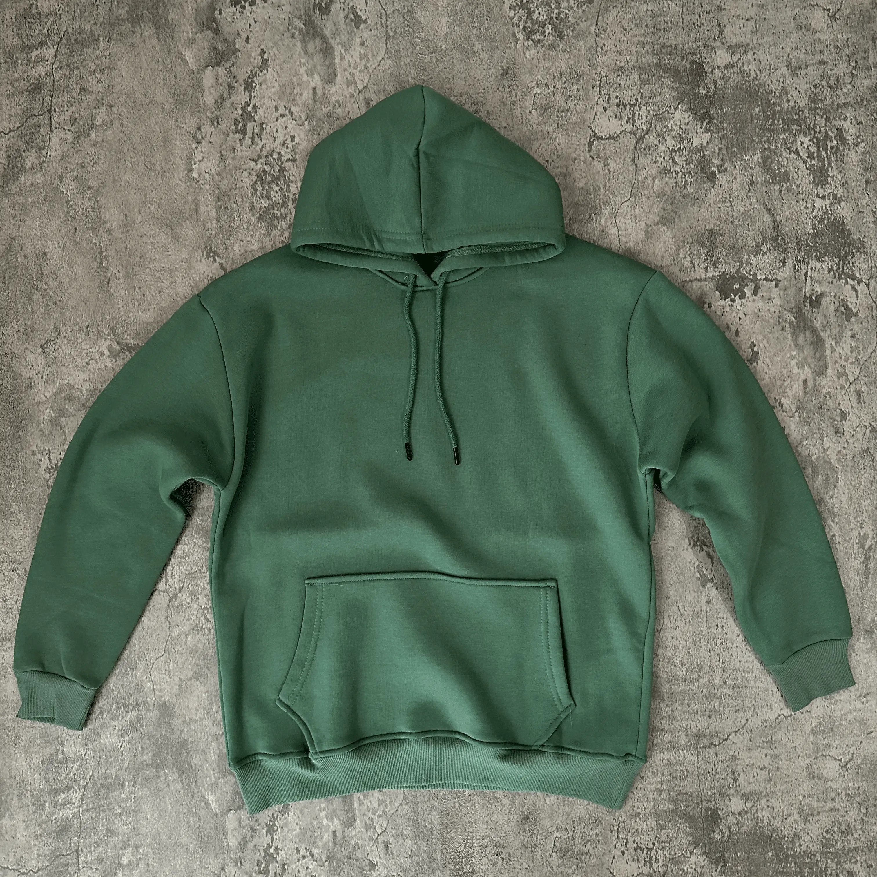 Yeşil Kapüşonlu Oversize Sweatshirt