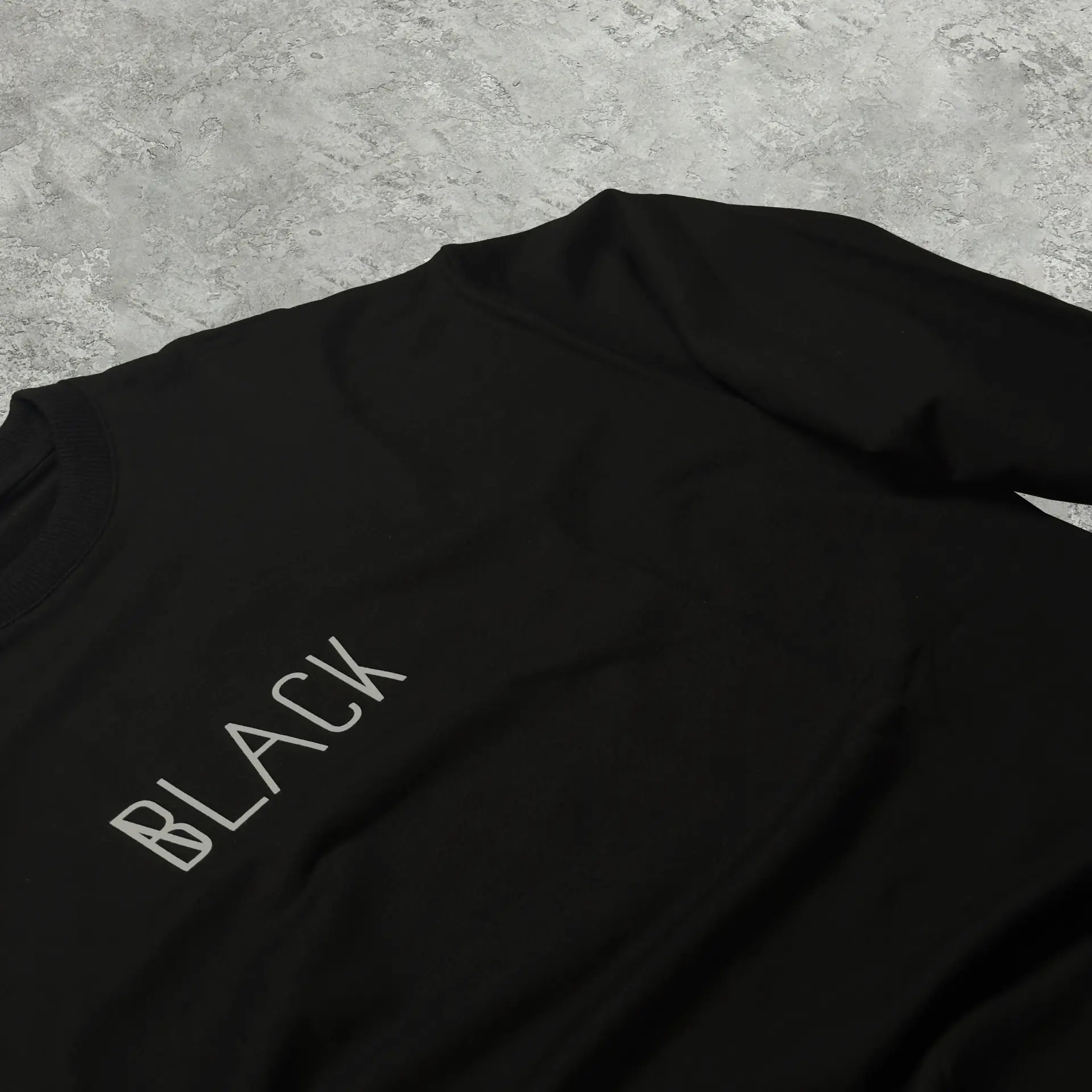 BLACK Baskılı Siyah Renk Oversize Sweatshirt