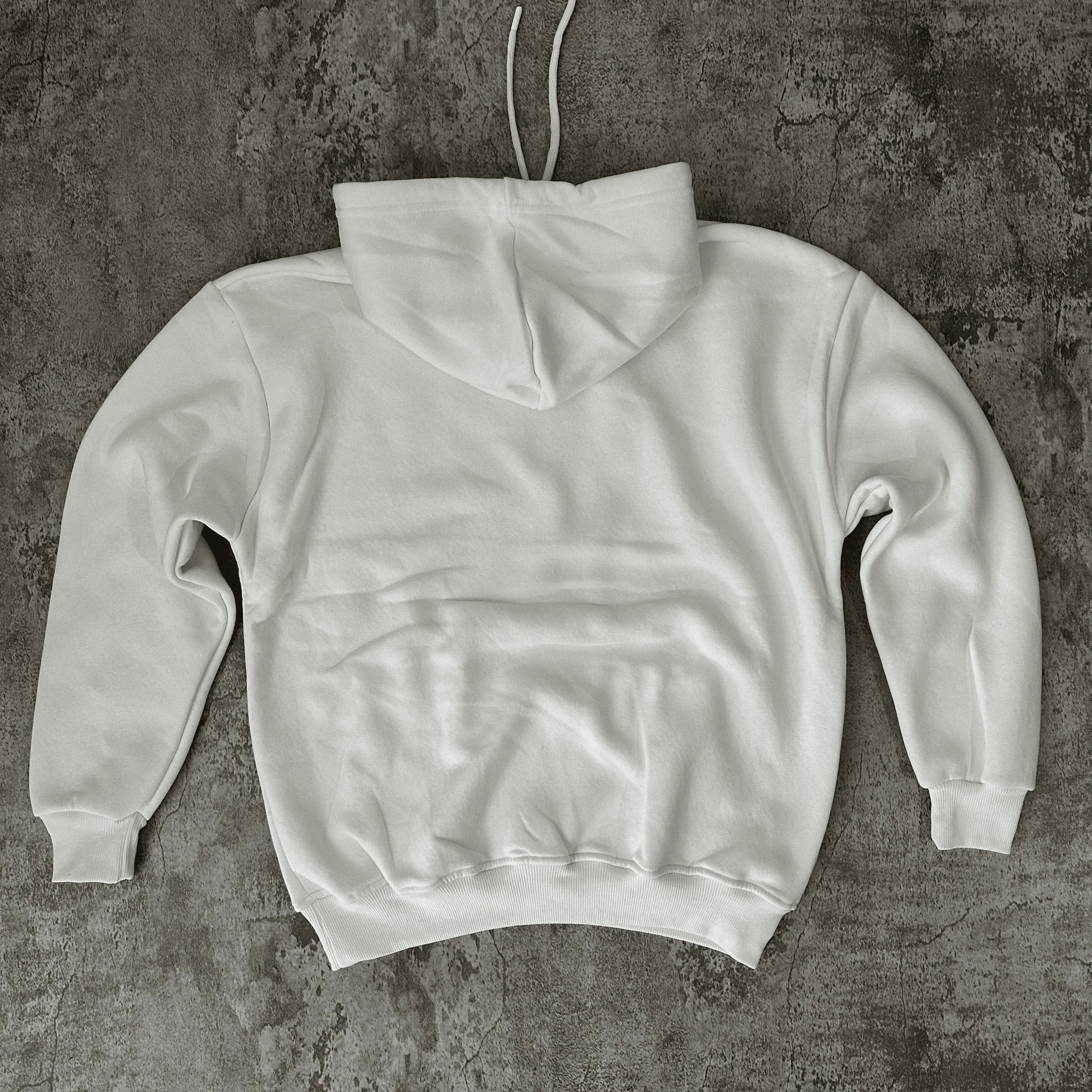  Beyaz Kapüşonlu Oversize Sweatshirt