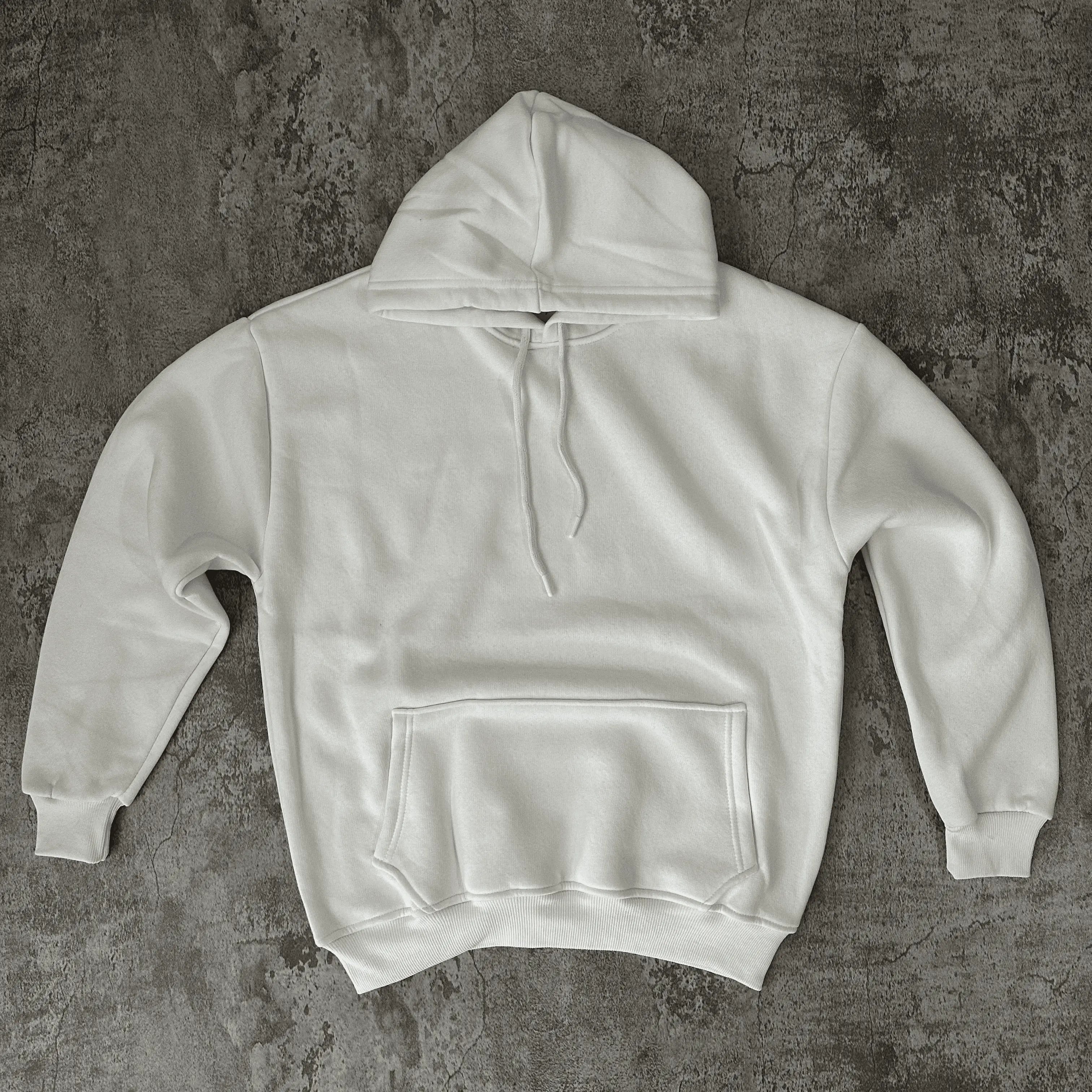  Beyaz Kapüşonlu Oversize Sweatshirt