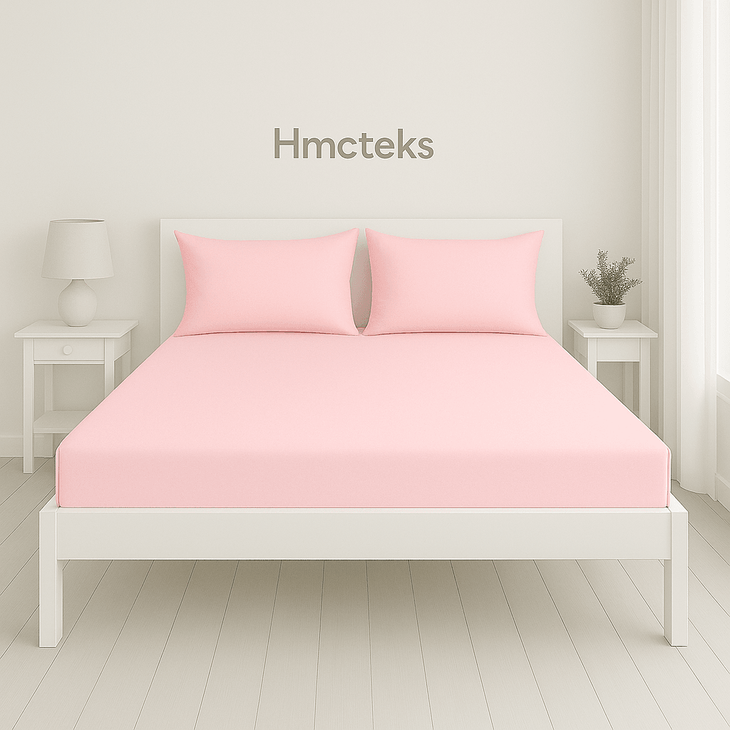 Çift Kişilik Battal Lastikli Çarşaf Takımı - PEMBE