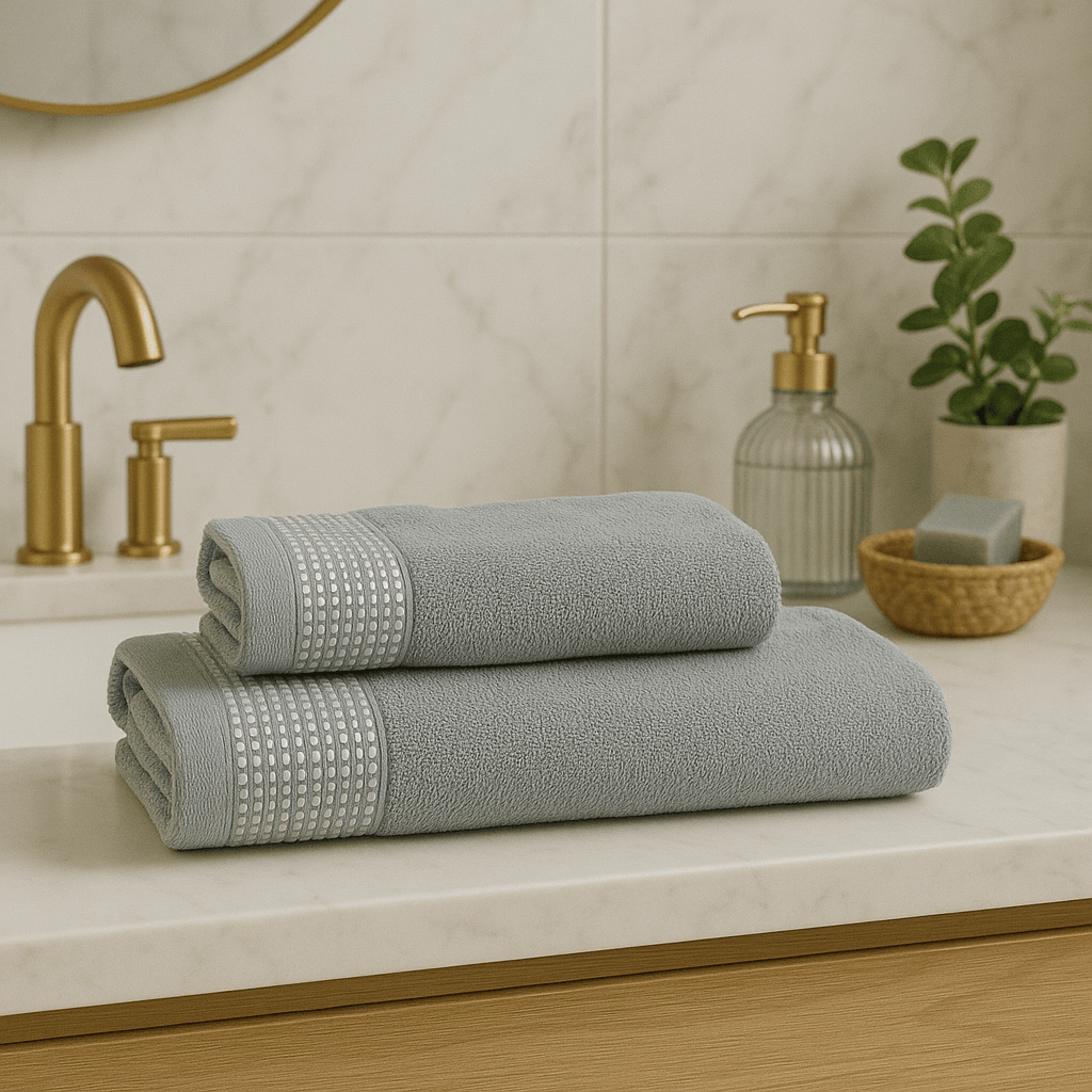 Aquasoft Serisi Banyo Havlu Seti 2'li  - GRİ