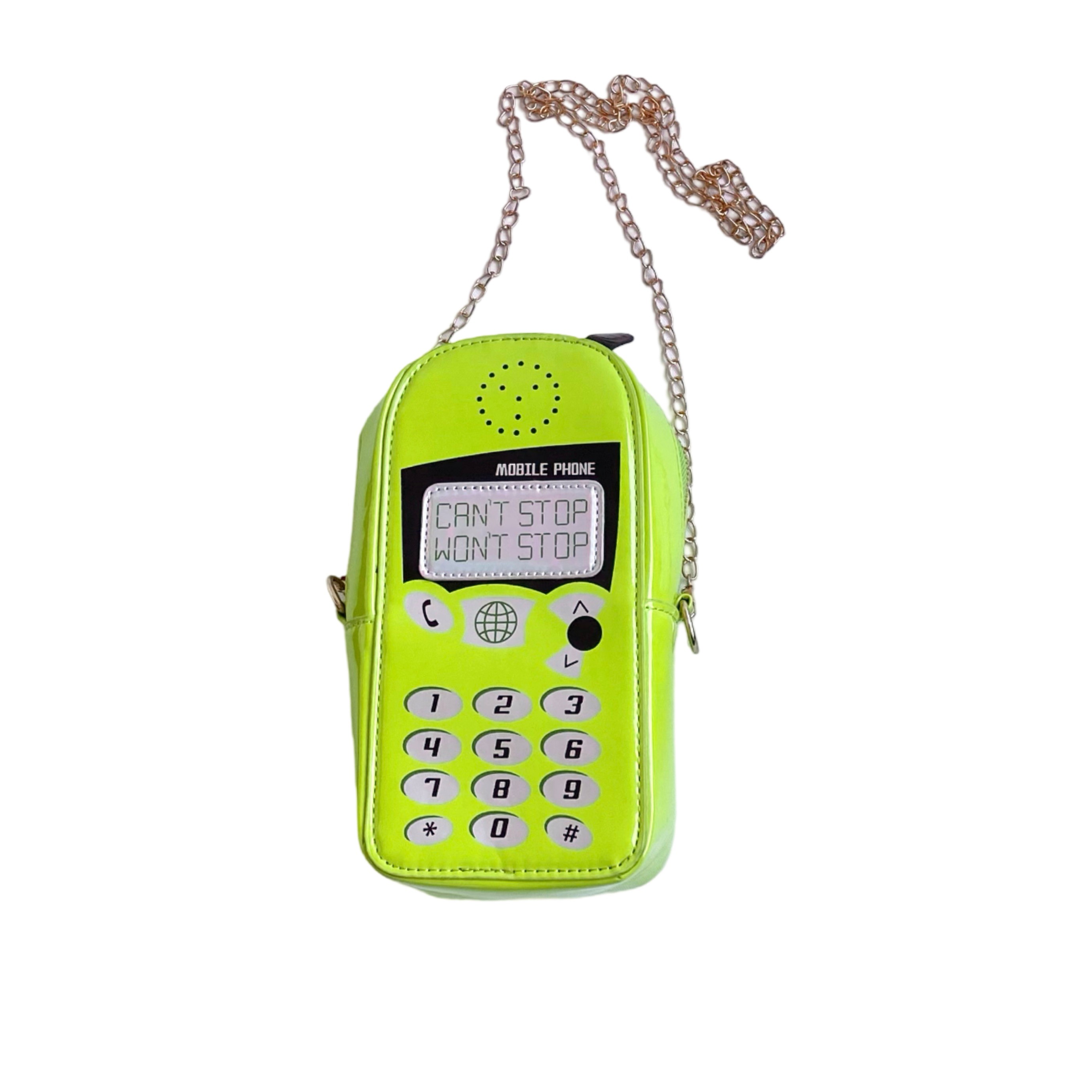 Yeşil Neon Telefon Çanta