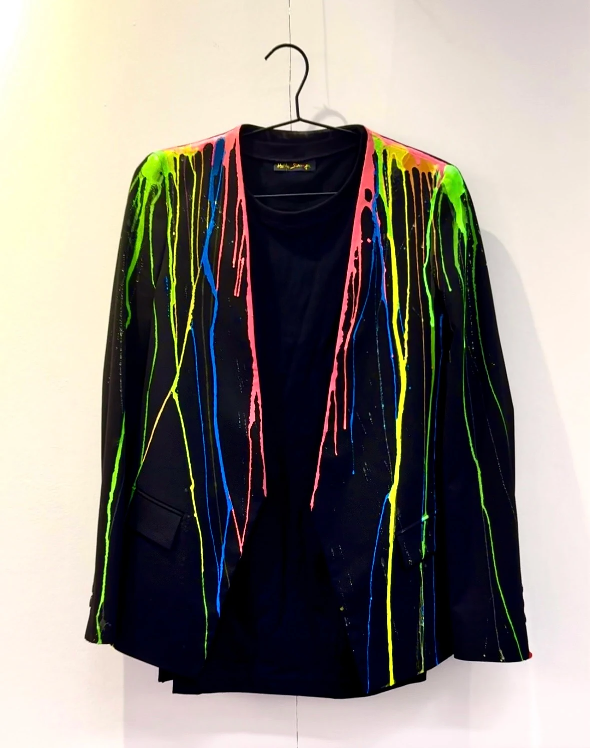 Siyah Blazer Ceket - Neon Detaylı