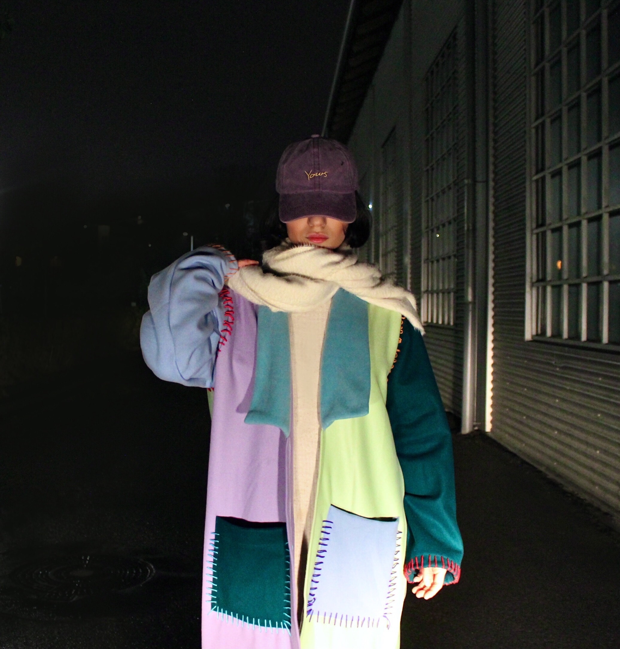 Renkli İşlemeli Palto Kaban – Unisex | Patchwork Coat