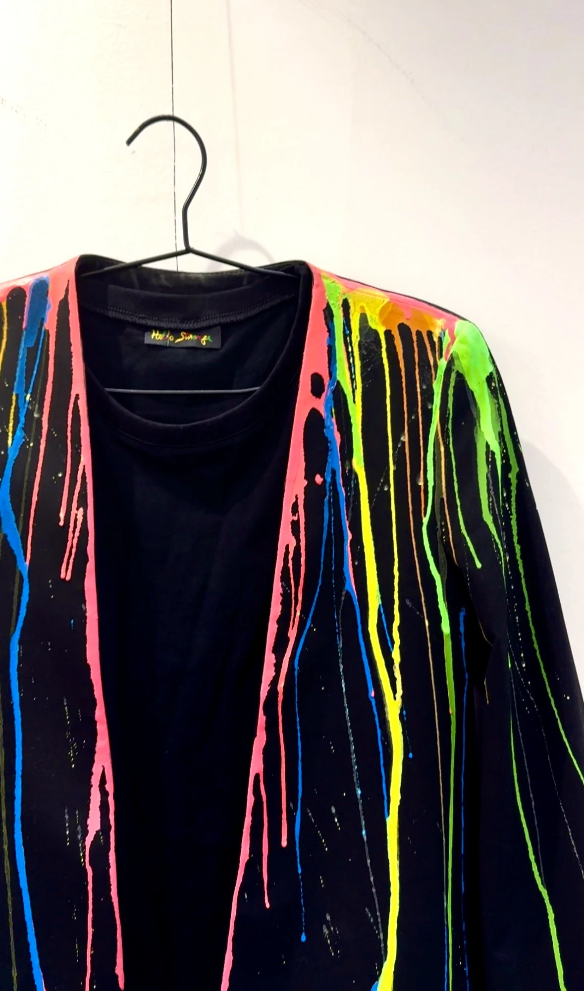 Siyah Blazer Ceket - Neon Detaylı