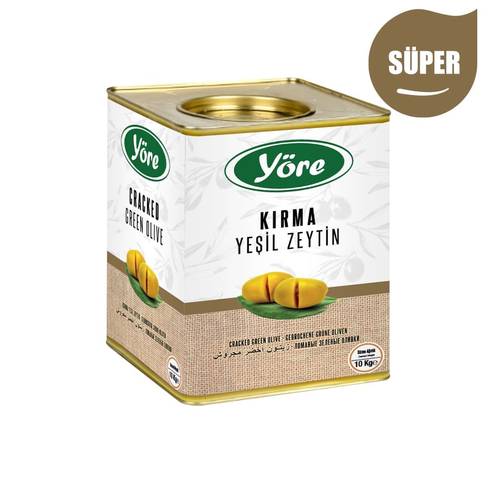 Yöre Gemlik Köy Kırma Süper Yeşil Zeytin 10 kg