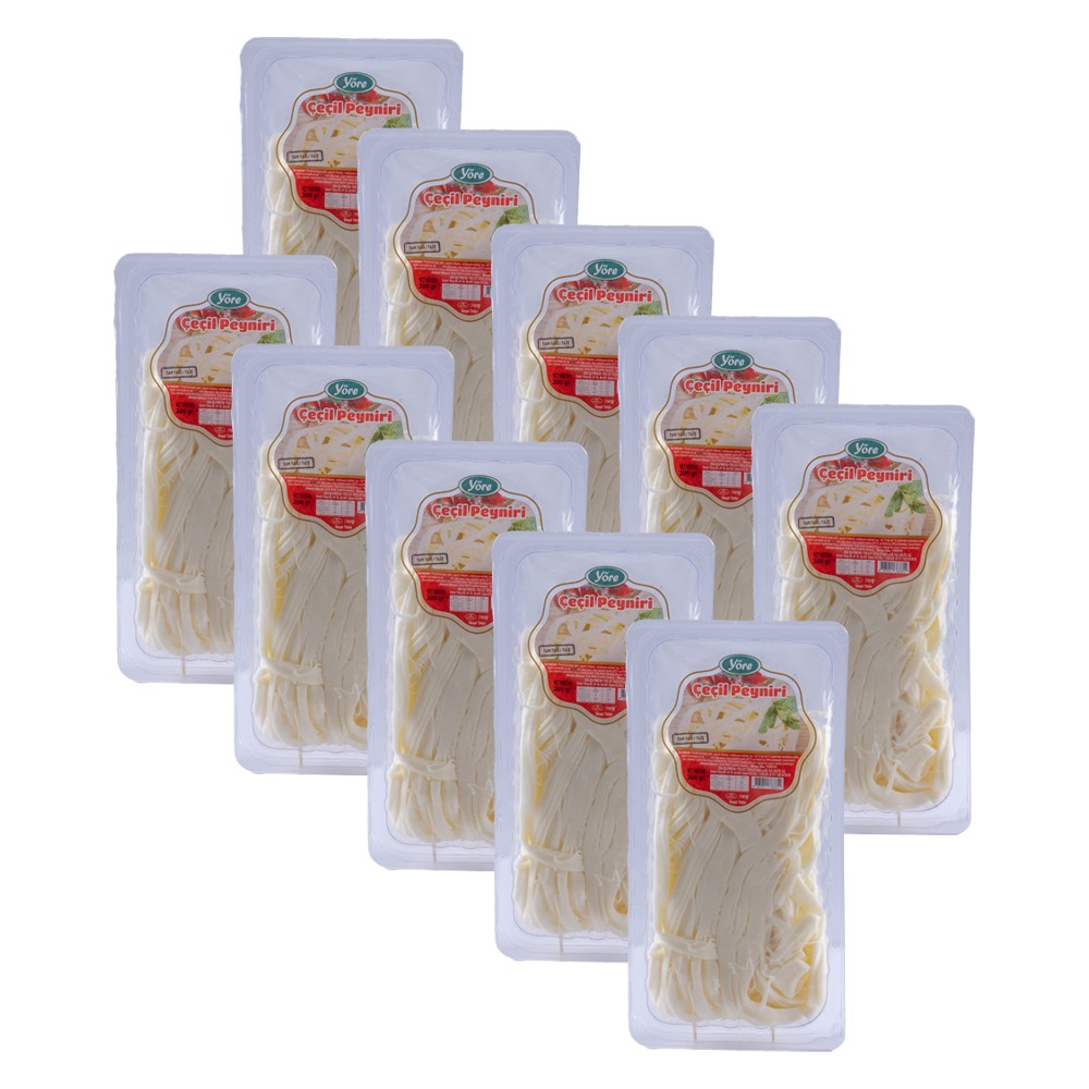 Yöre Tam Yağlı Çeçil Peyniri 200 gr x 10