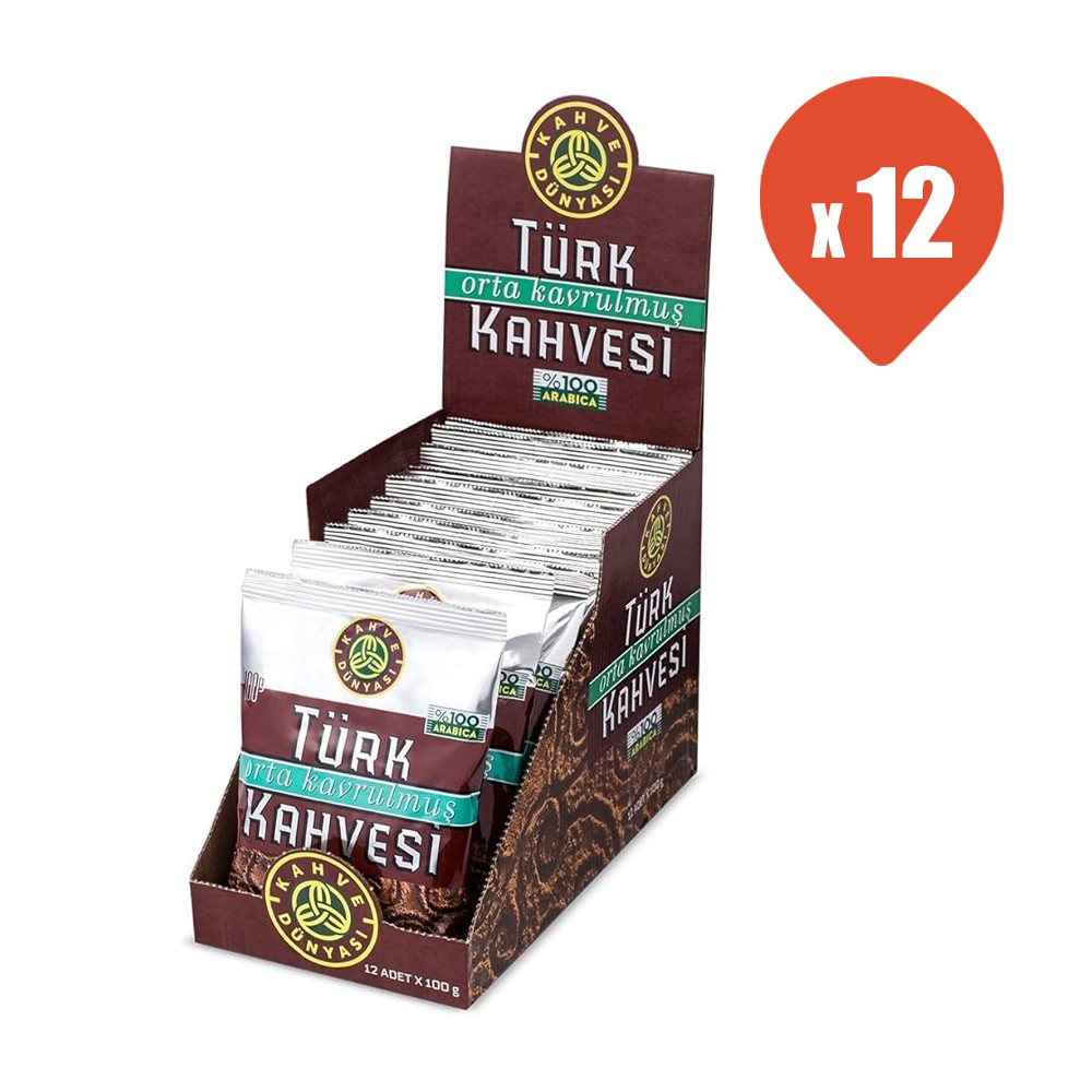 Kahve Dünyası Orta Kavrulmuş Türk Kahvesi 100 gr x 12