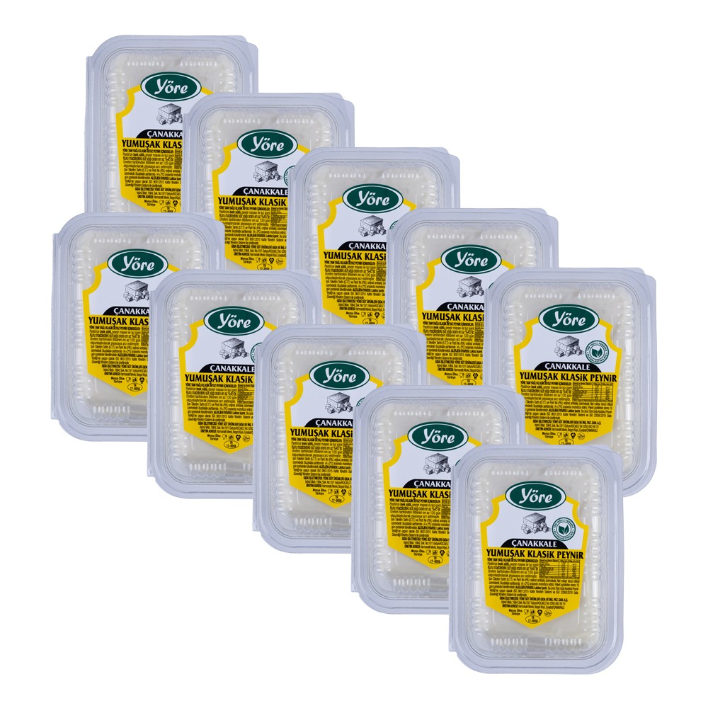 Yöre Çanakkale Klasik Tam Yağlı Yumuşak İnek Peyniri 300 gr x 10