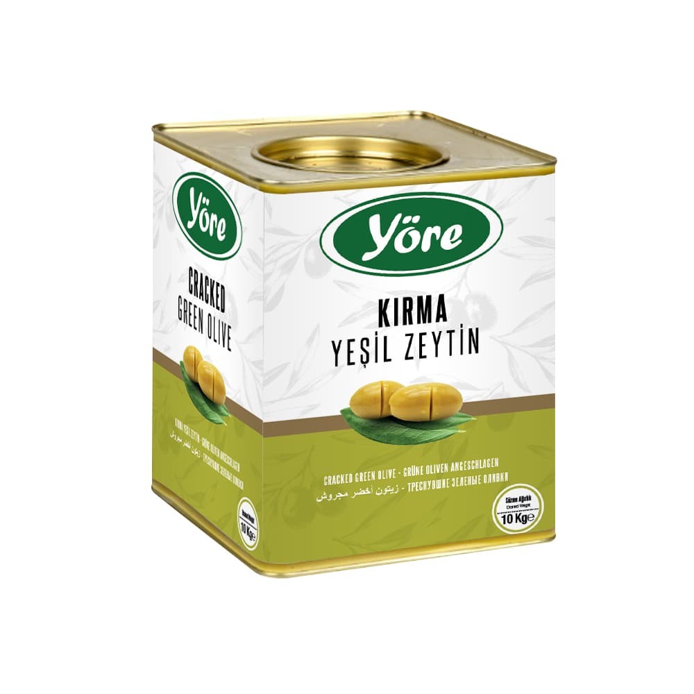 Yöre Akdeniz Kırma Yeşil Zeytin 10 kg Teneke