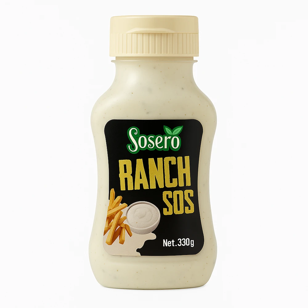 Sosero Ranch Sos 330 gr & Sarımsaklı Mayonez 330 gr & İsotlu Acı Sos 330 gr & Turşulu Burger Sos 350 gr & Haydari Sos 330 gr