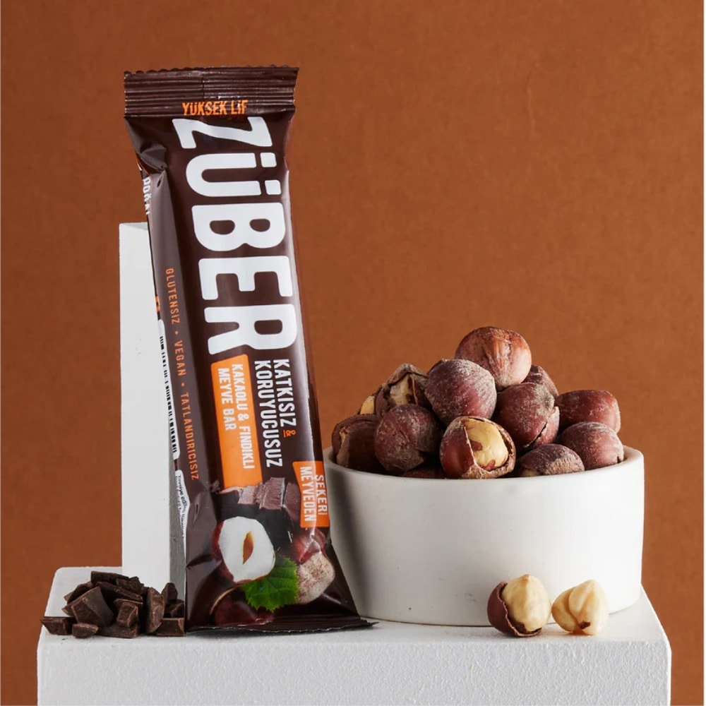Züber Kakaolu ve Fındıklı Meyve Bar 40 gr  X 12 Adet
