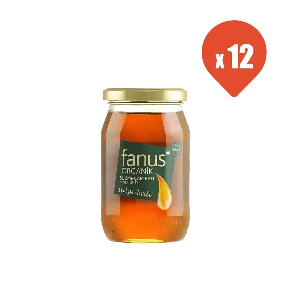 Fanus Organik Süzme Çam Balı 460 gr x 12