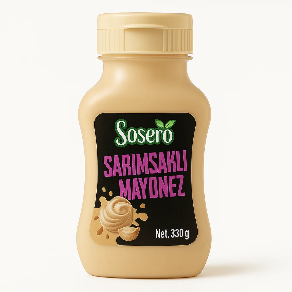 Sosero Ranch Sos 330 gr & Sarımsaklı Mayonez 330 gr & İsotlu Acı Sos 330 gr & Turşulu Burger Sos 350 gr & Haydari Sos 330 gr