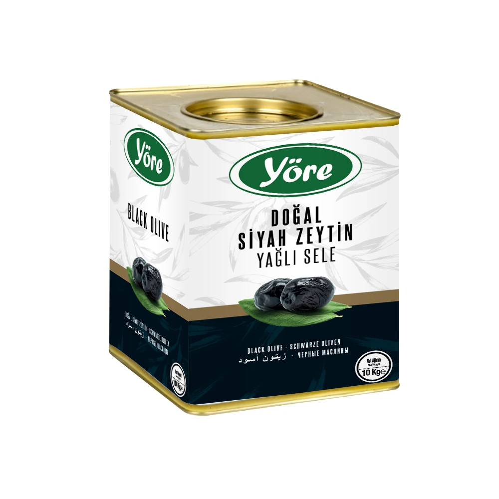 Yöre Gemlik Mega Siyah Zeytin 10 kg Teneke (231-260)