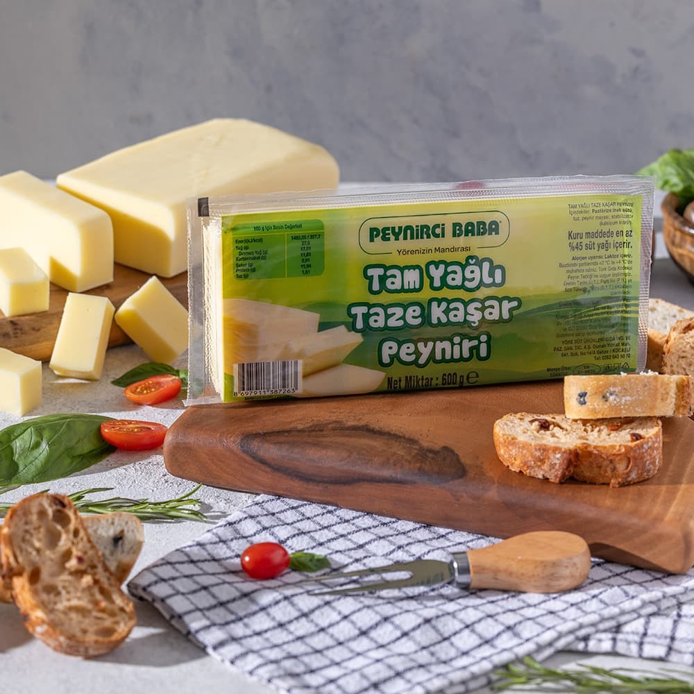 Peynirci Baba Tam Yağlı Taze Kaşar Peyniri 600 gr x 6
