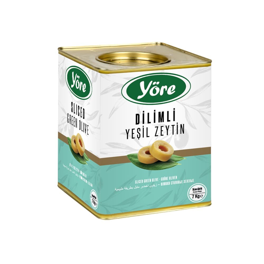 Yöre Dilimli Yeşil Zeytin 7 kg Teneke